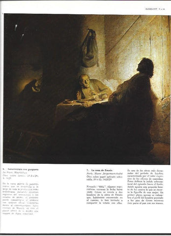 LAMINA 40417: La cena de Emaus, por Rembrandt