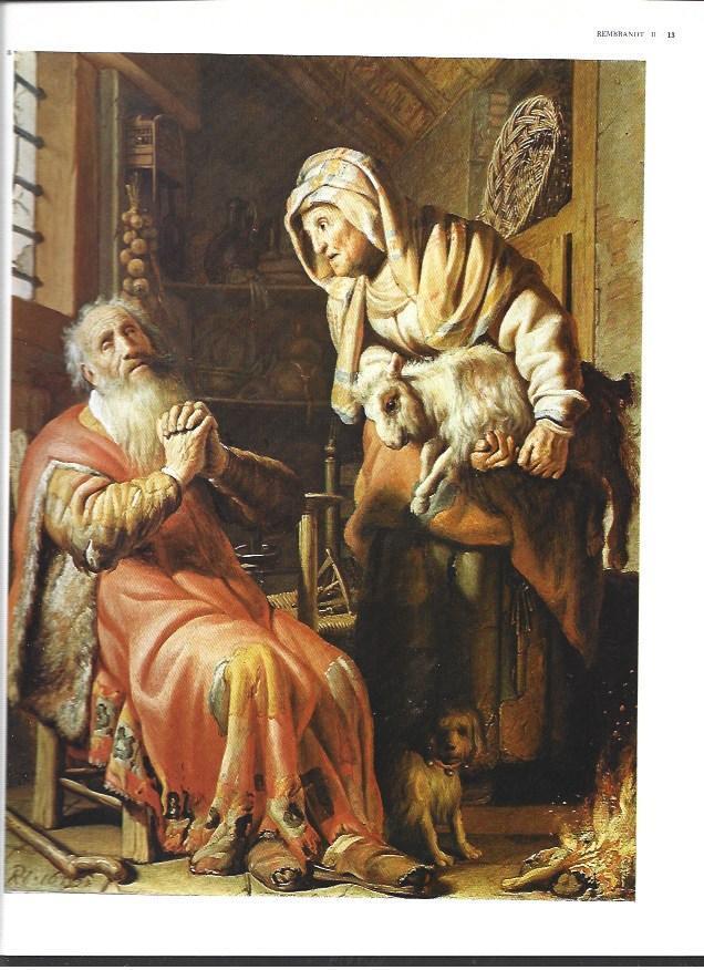 LAMINA 40416: Tobias, Ana y el Chivo, por Rembrandt