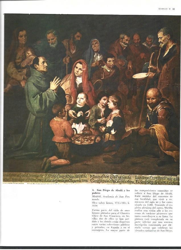 LAMINA 40405: San Diego de Alcala y los pobres, por Murillo