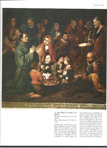 LAMINA 40405: San Diego de Alcala y los pobres, por Murillo