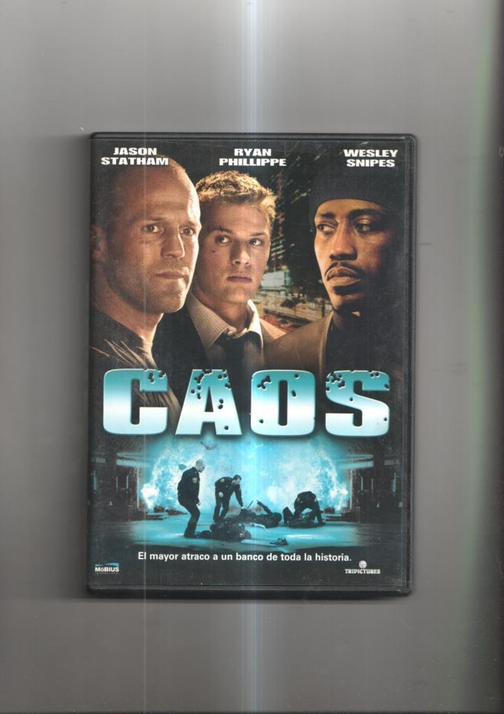Pelicula en DVD: Caos, dirigida por Tony Giglio. Interpretada por Wesley Snipes, Jason Statham entre otros