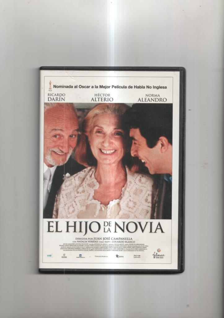 Pelicula en DVD: El hijo de la novia. Dirigida por Juan José Campanella