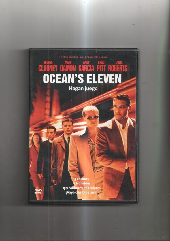 Pelicula en DVD: Ocean's Eleven. Con George Clooney, Brad Pitt, Julia Roberts