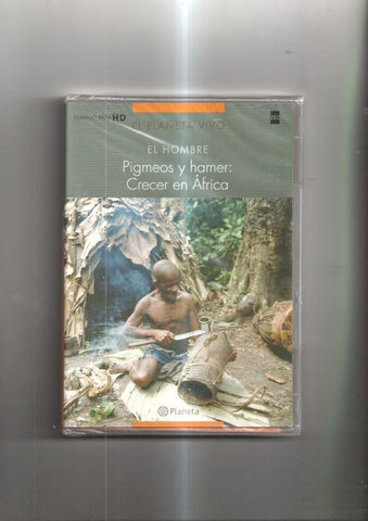 Documental en DVD: El planeta vivo - El hombre, Pigmeos y hamer: Crecer en África (conserva precinto)