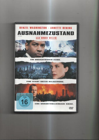 Pelicula en DVD: Ausnahmezustand, interpretado por Denzel Washington, Bruce Willis