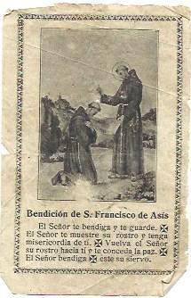 POSTAL A6911: Bendicion de San Francisco de Asis