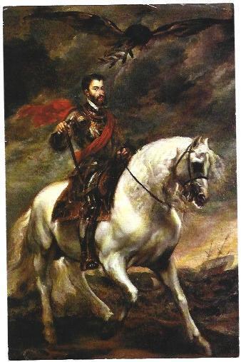POSTAL A6887: Carlos V por Van Eyck