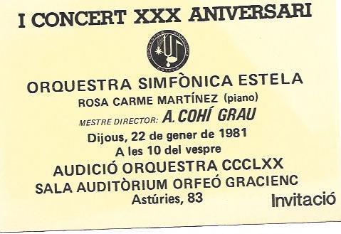 VARIOS 7077: I Concert XXX Aniversari Orquestra Simfonica Estela