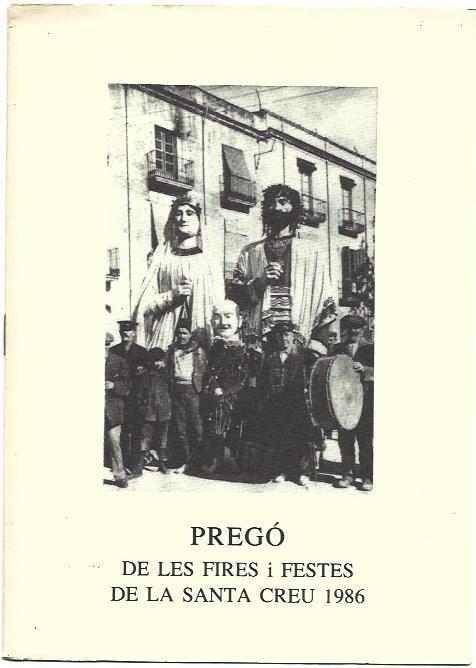 VARIOS 7106: Pregon de las Fiestas de la Santa Creu 