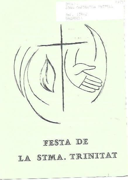 VARIOS 7013: Programa de actos de la Festa  de la Santissima Trinitat
