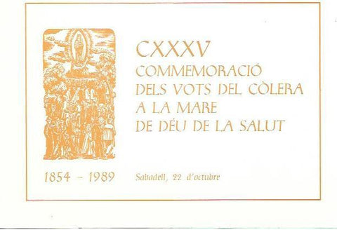 VARIOS 7011: CXXXV Conmemoracion Vots del Colera de la Mare de Deu de  la Salut