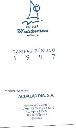 VARIOS 7028: Precios Hoteles Mediterraneo de Peñiscola
