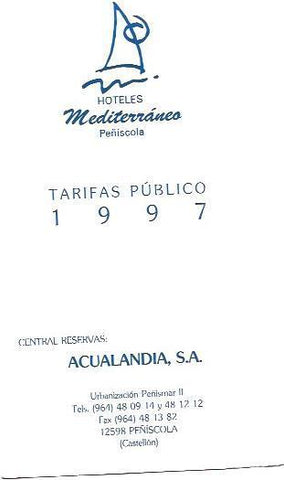 VARIOS 7028: Precios Hoteles Mediterraneo de Peñiscola
