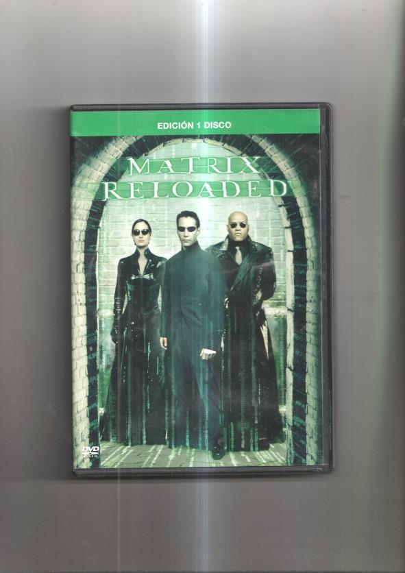 Pelicula en DVD: Matrix Reloaded, edición 1 disco. Iterpretado por Keanu Reeves