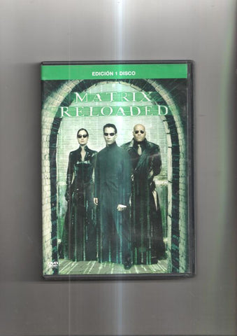 Pelicula en DVD: Matrix Reloaded, edición 1 disco. Iterpretado por Keanu Reeves
