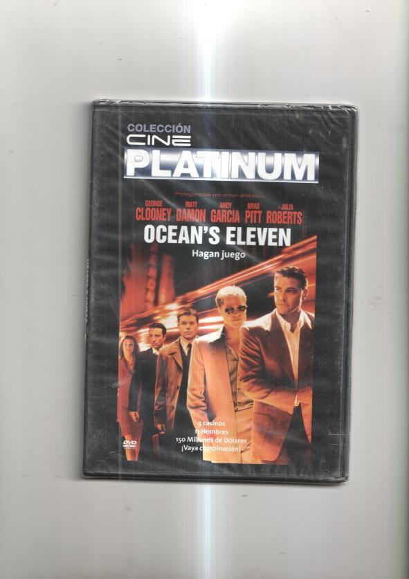 Pelicula en DVD: Ocean's Eleven. Interpretado por Matt Damon, Julia Roberts (precintado)