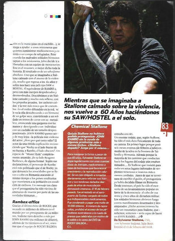 LAMINA 40731: Rambo luchando con una serpiente