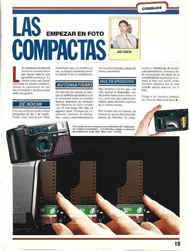 LAMINA 40678: Articulo sobre maquinas de fotografia compactas