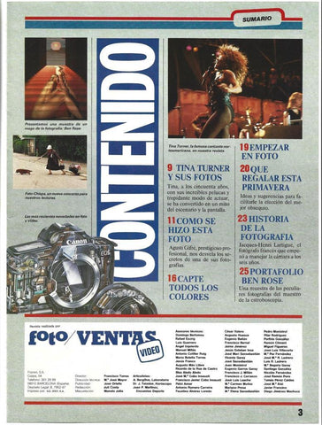 LAMINA 40670: Sumario revista Monistrol con Tina Turner