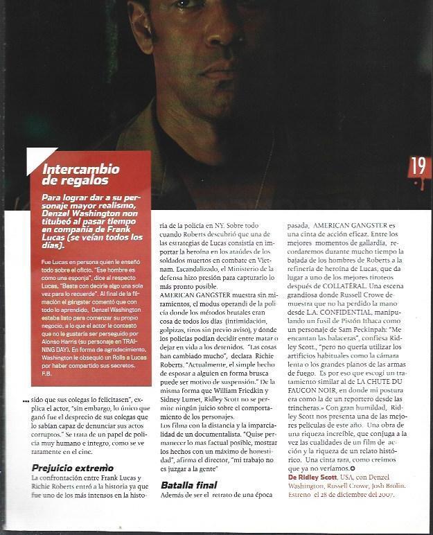 LAMINA 40700: Denzel Washington en American Gangster
