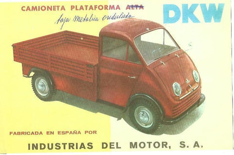 VARIOS 7296: Folleto de Camioneta DKW