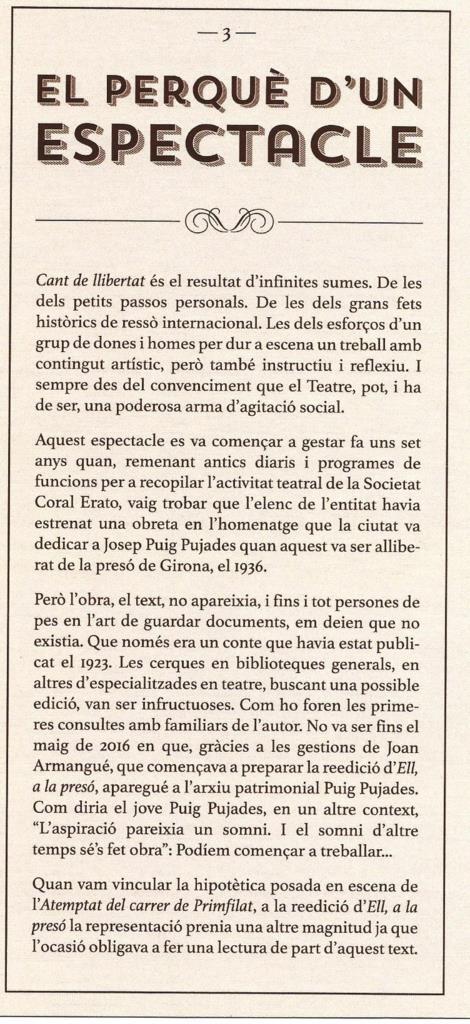 VARIOS 7121: El porque de un espectaculo