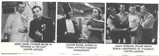 VARIOS 7190: Escenas de Thunder in the Fast, Crime without Passion y Palooka