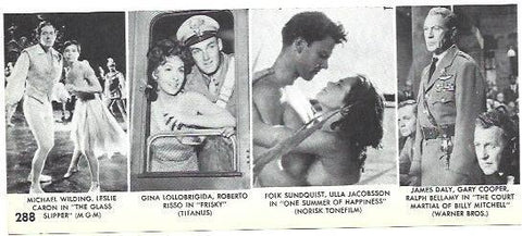 VARIOS 7185: Escenas de The Glass Slipper, Frisky, One Summer of Happiness y The Court Martial of Billy Mitchell