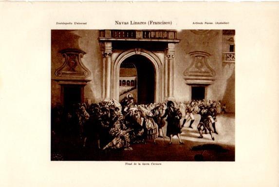 LAMINA V50735: Final de la opera Carmen por F. Navas Linares