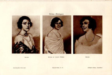 LAMINA V50748: Retratos de mujer por Enrique Ochoa