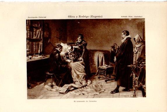 LAMINA V50749: El testamento de Cervantes por Eugenio Oliva y Rodrigo