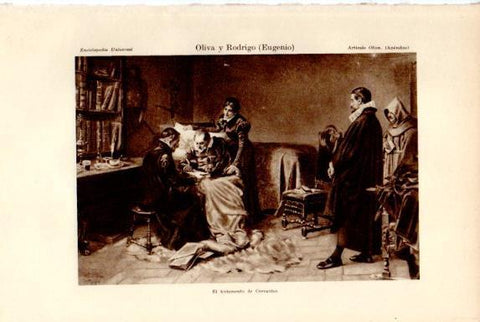 LAMINA V50749: El testamento de Cervantes por Eugenio Oliva y Rodrigo