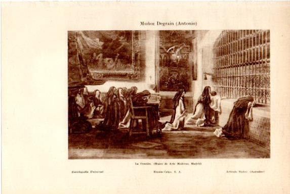 LAMINA V50721: La Oracion por Antonio Muñoz Degrain