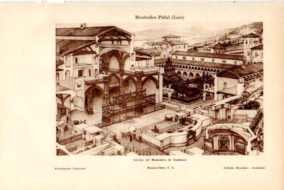 LAMINA V50690: Monasterio de Guadalupe por Luis Menendez Pidal