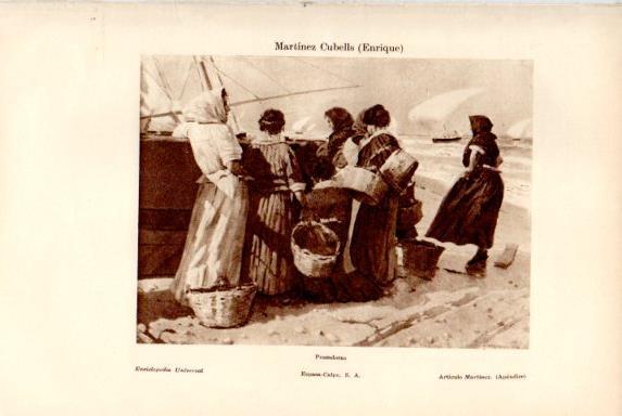 LAMINA V50682: Pescadoras por Enrique Martinez Cubells