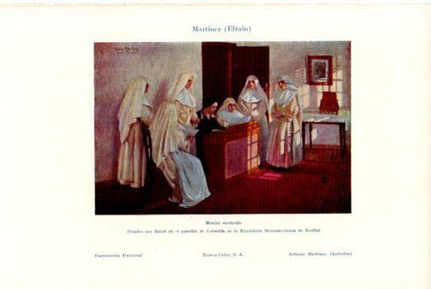 LAMINA V50679: Monjas cantando por Efrain Martinez