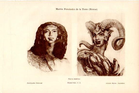 LAMINA V50677: Figuras alegoricas por Martin Fernandez de la Torre