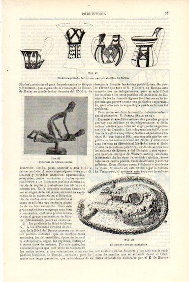 LAMINA V50776: Ceramica del primer periodo siculico de Sicilia