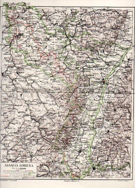 LAMINA V50854: Mapa de Alsacia Lorena
