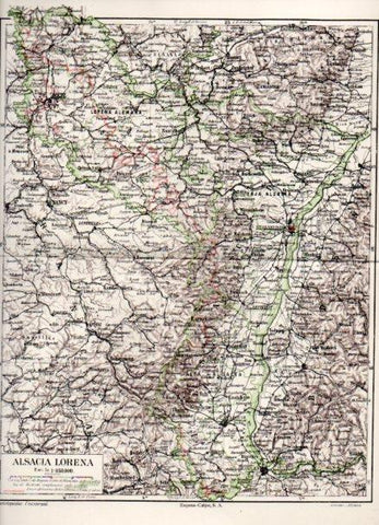 LAMINA V50854: Mapa de Alsacia Lorena