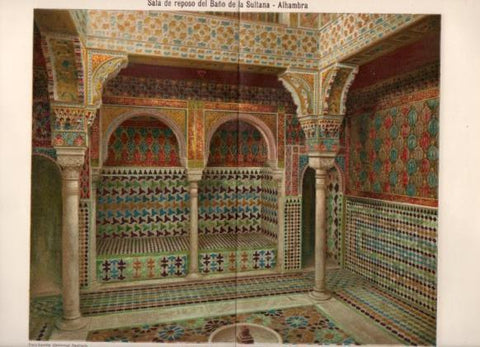 LAMINA V50851: Sala de reposo del Baño de la Sultana en La Alhambra