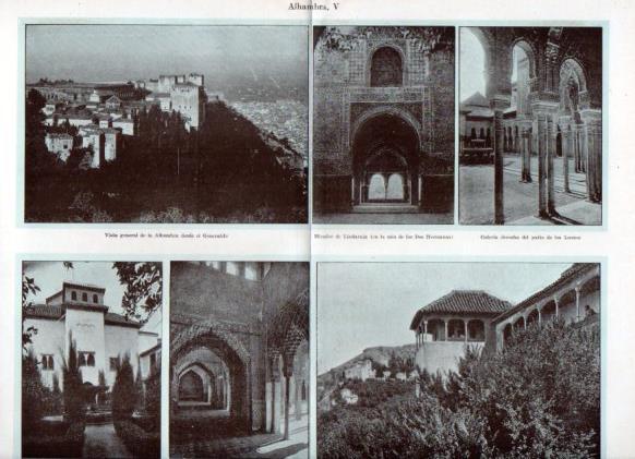LAMINA V50850: Vistas varias de La Alhambra, Granada