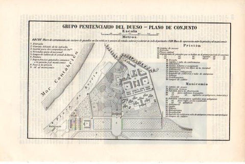 LAMINA V50836: Grupo penitenciario del Dueso, plano del conjunto