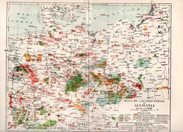 LAMINA V50862: Mapa de las industrias de Alemania