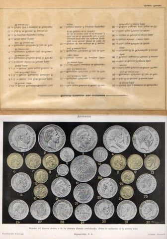 LAMINA V50879: Monedas de Alemania, con hoja adicional explicativa