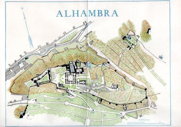 LAMINA V50877: Plano de La Alhambra, con hoja adicional explicativa