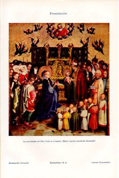 LAMINA V50803: Presentacion del Niño Jesus, Museo granducal de Darmstadt