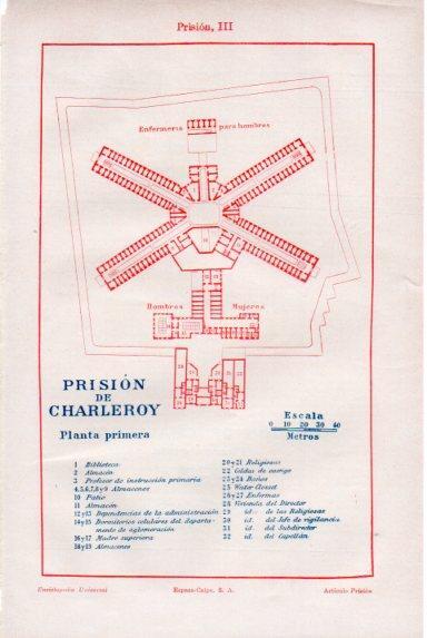 LAMINA V50831: Plano Prision de Charleroy, planta primera