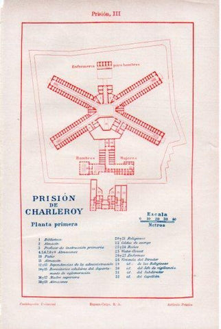LAMINA V50831: Plano Prision de Charleroy, planta primera