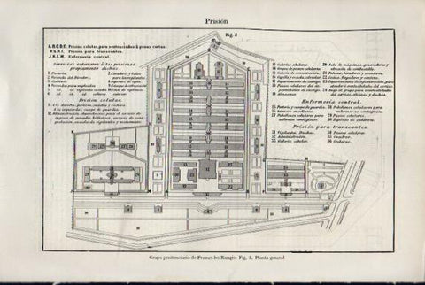 LAMINA V50825: Grupo penitenciario de Fresnes-les-Rungis, planta principal